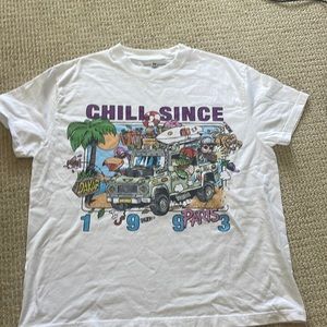 t shirt chill since 1993 brandy melville white